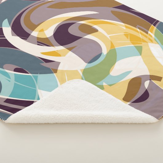 Couverture Sherpa objets géométriques Abstraits graffiti grunge effe (3/4)