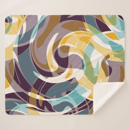 Couverture Sherpa objets géométriques Abstraits graffiti grunge effe (Devant (Horizontal))