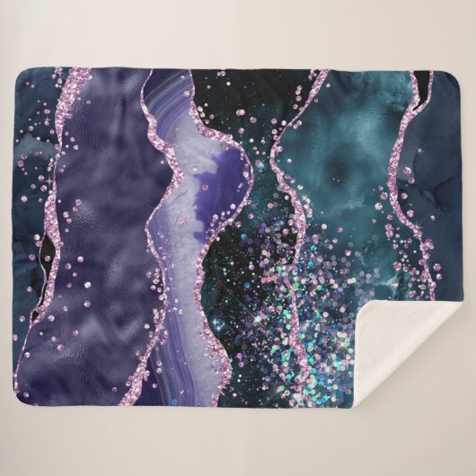 Couverture Sherpa *~* Ocean Agate Celestin, PARTIES SCINTILLANT AP8 (Devant (Horizontal))