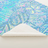 Couverture Sherpa Océan bleu - Hawaïen - Samoan - Tribal polynésien (3/4)