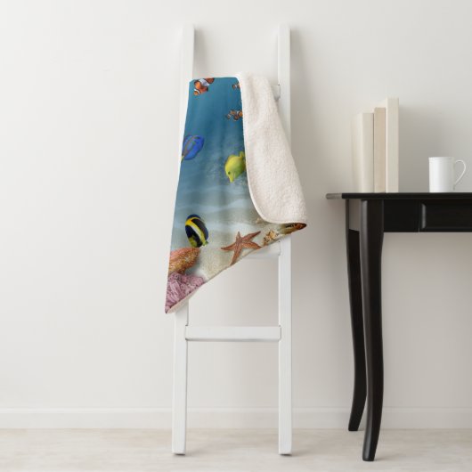 Couverture Sherpa Océan Corail Reef Poisson tropical (En situation)