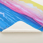 Couverture Sherpa Océan du coucher du soleil (3/4)