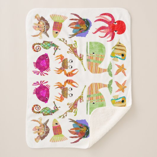 Couverture Sherpa Ocean Friends - Petite taille (Devant)