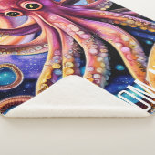 Couverture Sherpa Octopus aquatique Kraken Tentacles Nom personnalis (3/4)