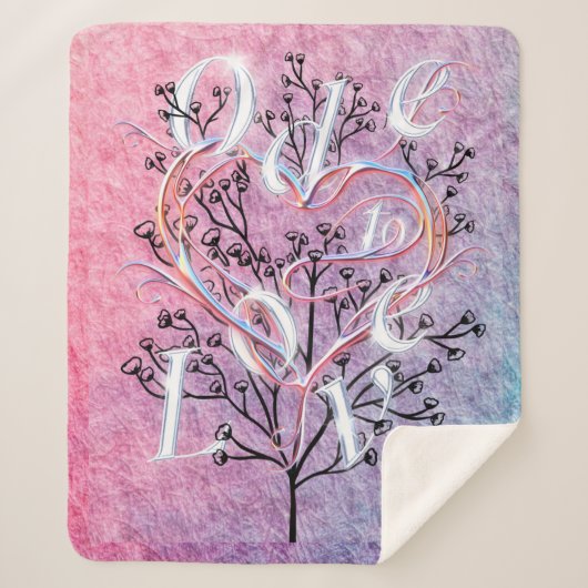 Couverture Sherpa Ode to Love Sherpa Blanket par Adiela Akoo (Devant)