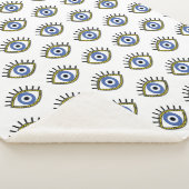 Couverture Sherpa Oeil bleu, bonne chance, protection contre le mauv (3/4)