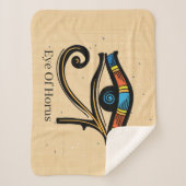 Couverture Sherpa OEil de Horus sur papyrus, hiéroglyphes égyptiens (Devant)