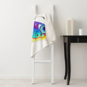 Couverture Sherpa Oeil de paon arc-en-ciel (En situation)