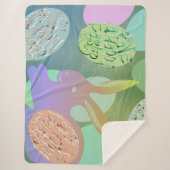 Couverture Sherpa OEufs de lapin de Pâques Blanche Sherpa (Devant)