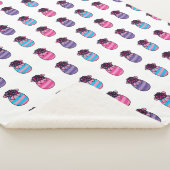 Couverture Sherpa Oeufs de Pâques aux fleurs et au ruban (3/4)