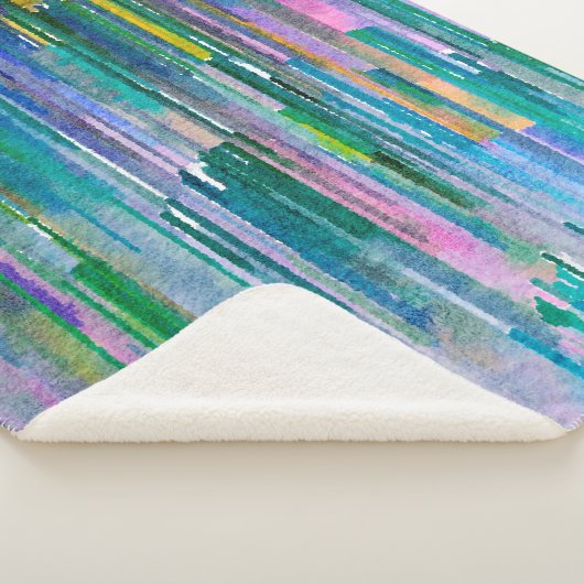 Couverture Sherpa OEuvre multicolore aquarelle (3/4)
