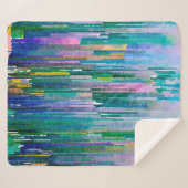 Couverture Sherpa OEuvre multicolore aquarelle (Devant (Horizontal))