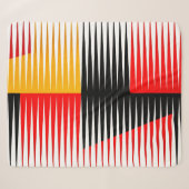 Couverture Sherpa OEuvre rouge, noire et jaune (Devant (Horizontal))
