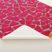 Couverture Sherpa OEuvre rouge, orange et jaune (3/4)