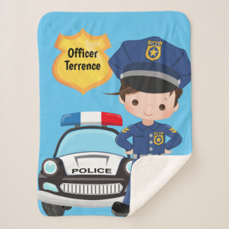 Couverture Sherpa Officier de police des garçons personnalisés Sherp