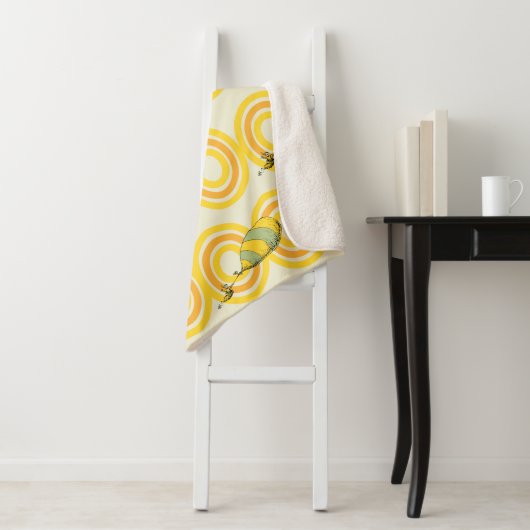 Couverture Sherpa Oh, les endroits où tu iras | Motif orange (En situation)