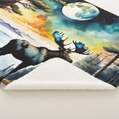 Couverture Sherpa Oie d'Alaska sous le clair de lune (3/4)