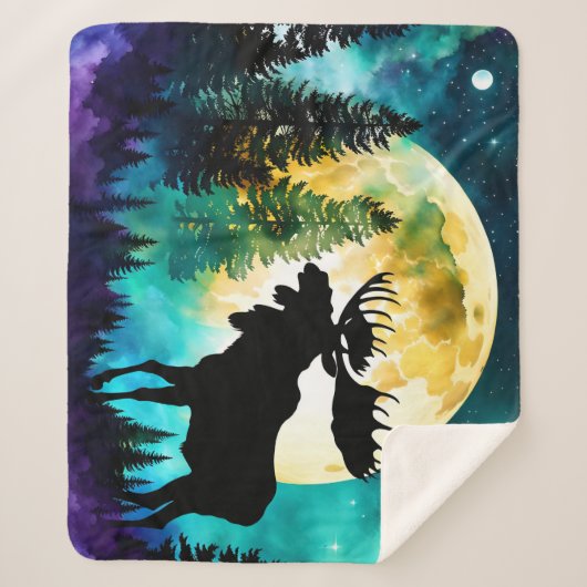 Couverture Sherpa Oie dans la forêt Pleine lune (Devant)