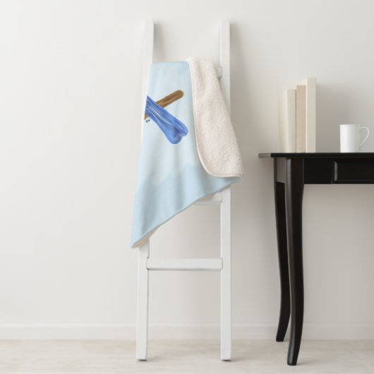 Couverture Sherpa Oiseau bleu (En situation)