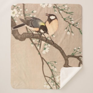 Couverture Sherpa Oiseau chevalier asiatique japonais