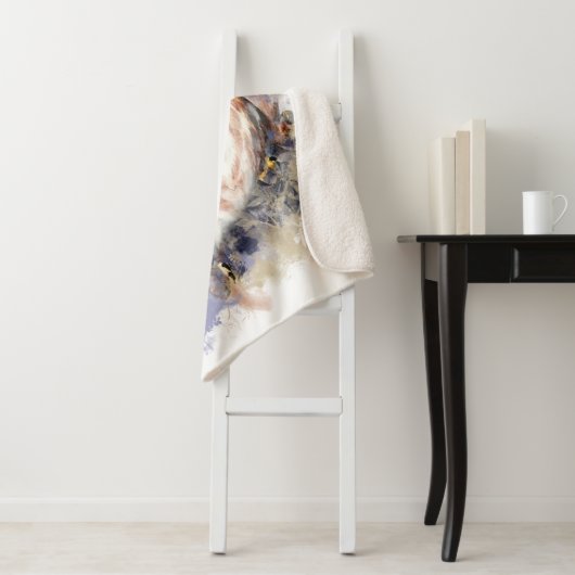 Couverture Sherpa Oiseau d'aquarelle Art de la faune (En situation)