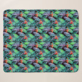Couverture Sherpa Oiseau d'aquarelle du paradis (Devant (Horizontal))