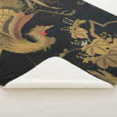 Couverture Sherpa Oiseau de coq d'or Classique japonais Antique (3/4)