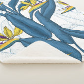 Couverture Sherpa Oiseau de fleurs de paradis sur blanc (3/4)