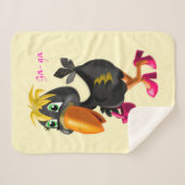 Couverture Sherpa Oiseau de mode (Devant (Horizontal))