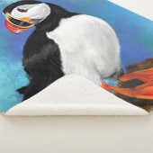 Couverture Sherpa Oiseau de Puffin Atlantique - Beak clown - Peintur (3/4)