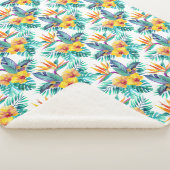 Couverture Sherpa Oiseau du paradis et du motif d'orchidée (3/4)