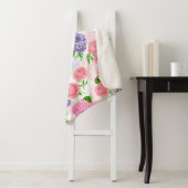 Couverture Sherpa Oiseau et fleurs (En situation)