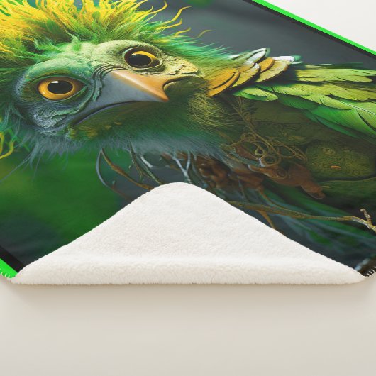 Couverture Sherpa Oiseau vert (3/4)