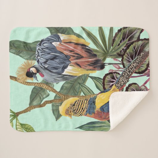 Couverture Sherpa Oiseaux au Paradis - Grands Oiseaux (Devant (Horizontal))