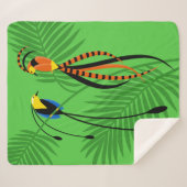 Couverture Sherpa Oiseaux colorés et lumineux du paradis (Devant (Horizontal))