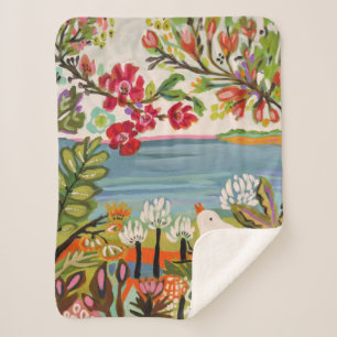 Couverture Sherpa Oiseaux dans le jardin