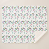 Couverture Sherpa Oiseaux d'hiver Arbres de Noël Iceberg Doodles (Devant (Horizontal))