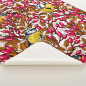 Couverture Sherpa Oiseaux et hanches roses de chien (3/4)