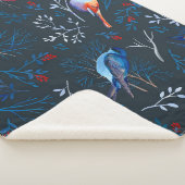 Couverture Sherpa Oiseaux vibrants : Gouache Dark Elegance (3/4)