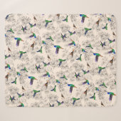 Couverture Sherpa Oiseaux Volants (Devant (Horizontal))
