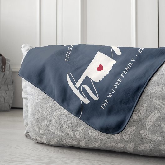 Couverture Sherpa Oklahoma Home State Personnalisé