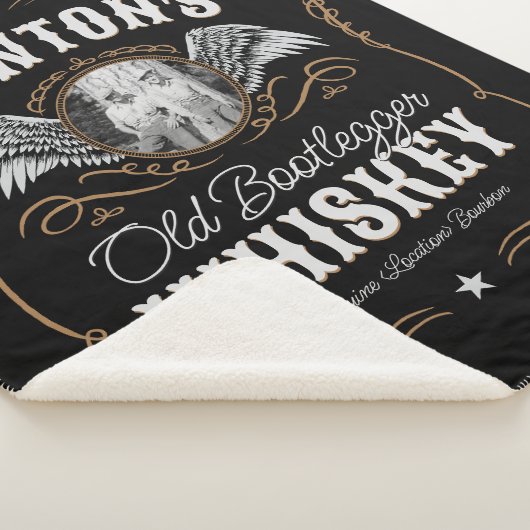 Couverture Sherpa Old Moonshine Whiskey Étiquette AJOUTER PHOTO Nom (3/4)
