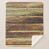 Couverture Sherpa Old wooden background painted green paint with cra (Devant)