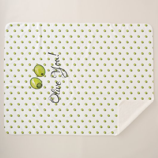 Couverture Sherpa Olive (Devant (Horizontal))