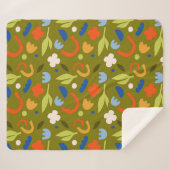 Couverture Sherpa Olive Meadow (Devant (Horizontal))