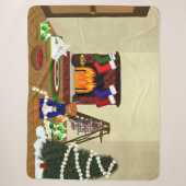 Couverture Sherpa Oliver décore pour Noël (Devant)