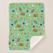 Couverture Sherpa Oliver Le Motif de vacances de la plage d'été Otte (Devant)