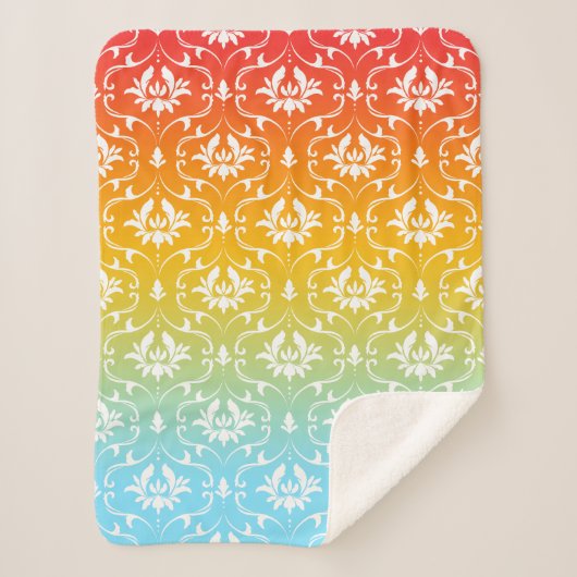 Couverture Sherpa Ombre avec Damas (Devant)