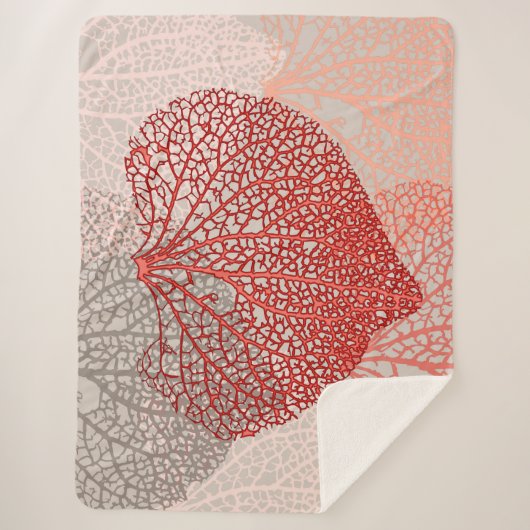 Couverture Sherpa Ombre corail (Devant)