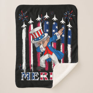 Couverture Sherpa Oncle patriotique Sam Dabbing 4 juillet